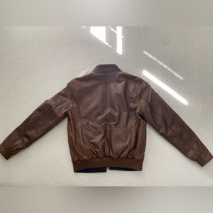 Genuine Leather Reversible Bomber Jacket
